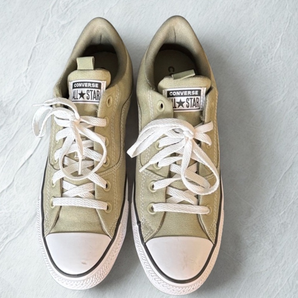 Converse Khaki Green Low-Top Sneakers